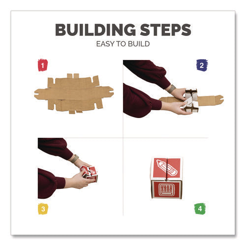 Image of Bankers Box® At Play 123 ABC Learning Blocks, Corrugated Board, Assorted, 50/Pack