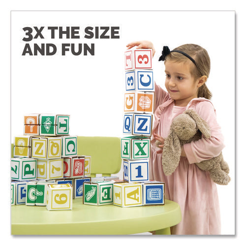 Image of Bankers Box® At Play 123 ABC Learning Blocks, Corrugated Board, Assorted, 50/Pack