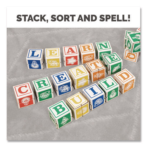 Image of Bankers Box® At Play 123 ABC Learning Blocks, Corrugated Board, Assorted, 50/Pack
