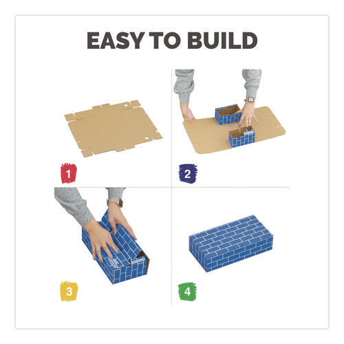 Image of Bankers Box® At Play Cardboard Building Block, 32-ECT Corrugated Board, Assorted, 20/Pack