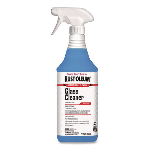 Image of Rust-Oleum® Professional Cleaners Glass Cleaner, 32 oz Spray Bottle, 6/Carton