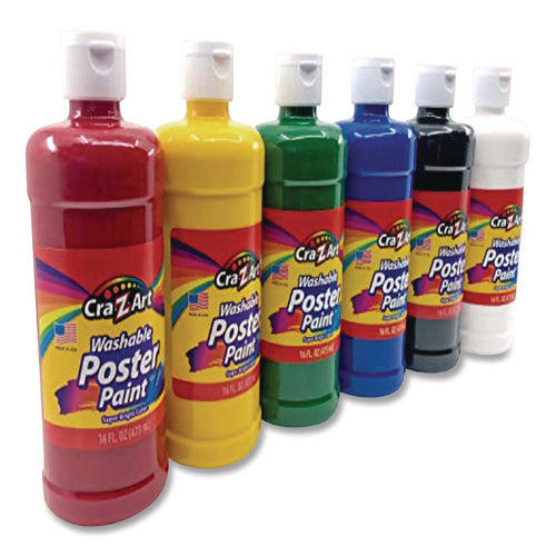 Image of Cra-Z-Art® Washable Kids Paint, Assorted Colors, 16 oz Bottle, 6/Pack