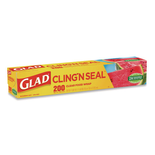 Image of Glad® Cling'N Seal Plastic Food Wrap, 200 sq ft