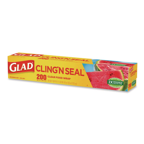 Image of Glad® Cling'N Seal Plastic Food Wrap, 200 sq ft