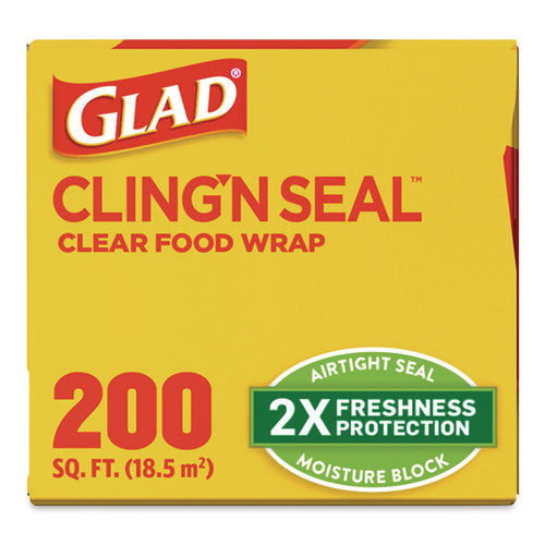 Image of Glad® Cling'N Seal Plastic Food Wrap, 200 sq ft