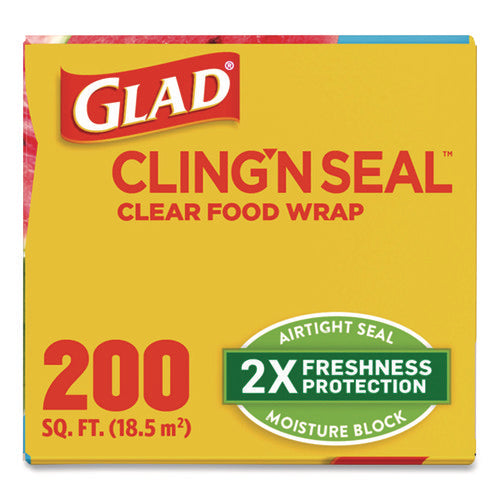 Image of Glad® Cling'N Seal Plastic Food Wrap, 200 sq ft