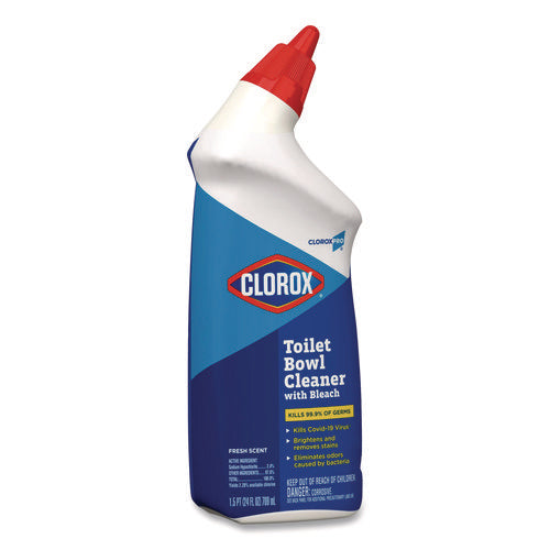 Image of Clorox® Toilet Bowl Cleaner With Bleach, Fresh Scent, 24 Oz Bottle, 12/carton