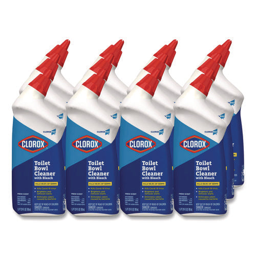 Image of Clorox® Toilet Bowl Cleaner With Bleach, Fresh Scent, 24 Oz Bottle, 12/carton