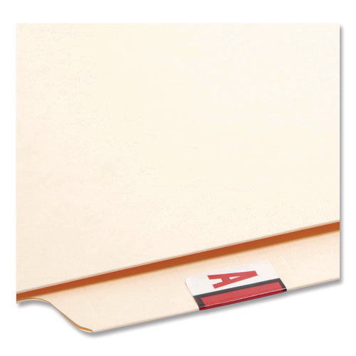 Image of Smead A-Z Color-Coded End Tab Filing Labels, A, 1 X 1.25, White, 500/roll