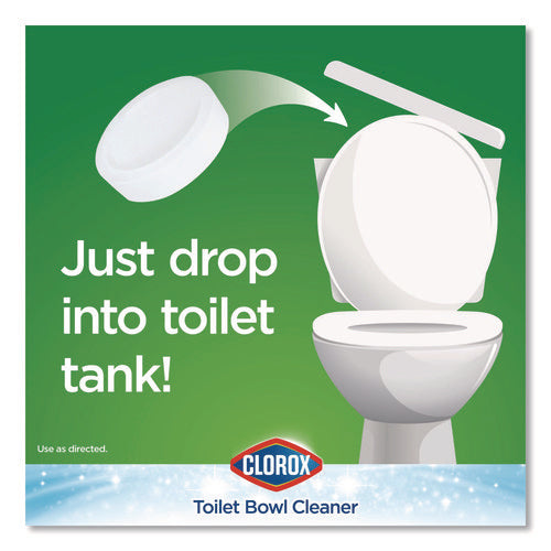Image of Clorox® Ultra Clean Toilet Tablets Bleach, 3.5 oz Tablet, 2/Pack, 6 Packs/Carton