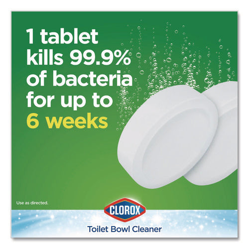 Image of Clorox® Ultra Clean Toilet Tablets Bleach, 3.5 oz Tablet, 2/Pack, 6 Packs/Carton