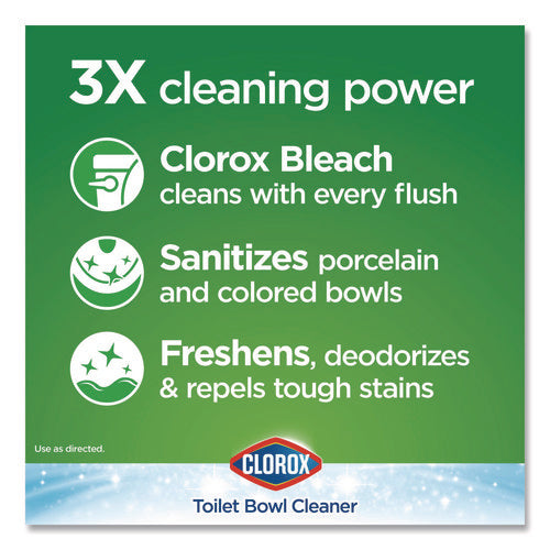 Image of Clorox® Ultra Clean Toilet Tablets Bleach, 3.5 oz Tablet, 2/Pack, 6 Packs/Carton