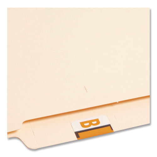 Image of Smead A-Z Color-Coded End Tab Filing Labels, B, 1 X 1.25, White, 500/roll