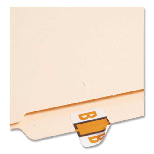 Image of Smead A-Z Color-Coded End Tab Filing Labels, B, 1 X 1.25, White, 500/roll