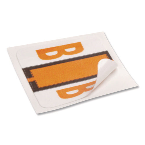 Image of Smead A-Z Color-Coded End Tab Filing Labels, B, 1 X 1.25, White, 500/roll