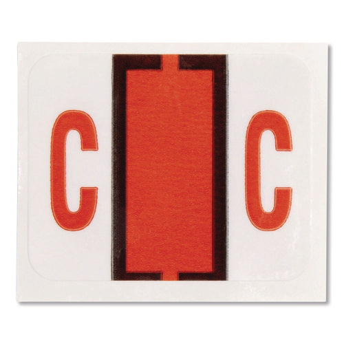 Image of Smead A-Z Color-Coded End Tab Filing Labels, C, 1 X 1.25, White, 500/roll