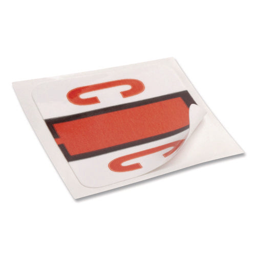 Image of Smead A-Z Color-Coded End Tab Filing Labels, C, 1 X 1.25, White, 500/roll