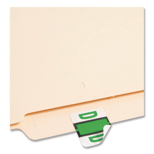 Image of Smead A-Z Color-Coded End Tab Filing Labels, D, 1 X 1.25, White, 500/roll