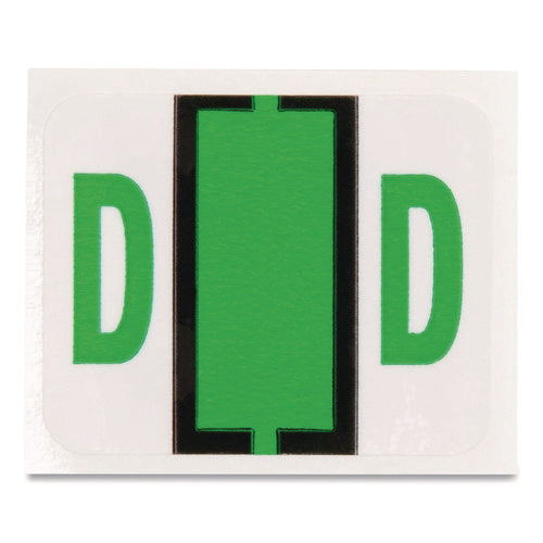 Image of Smead A-Z Color-Coded End Tab Filing Labels, D, 1 X 1.25, White, 500/roll