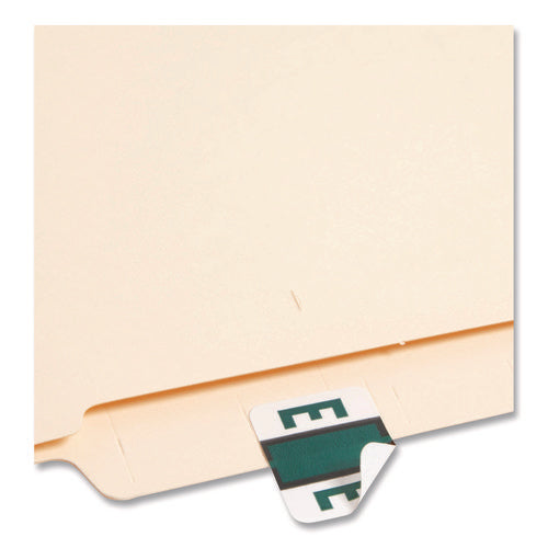 Image of Smead A-Z Color-Coded End Tab Filing Labels, E, 1 X 1.25, White, 500/roll