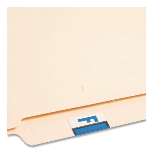 Image of Smead A-Z Color-Coded End Tab Filing Labels, F, 1 X 1.25, White, 500/roll