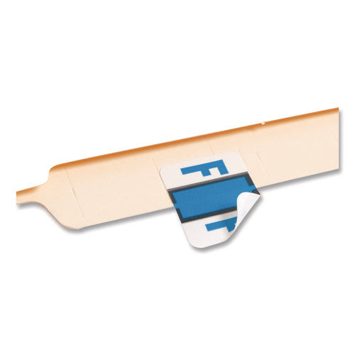 Image of Smead A-Z Color-Coded End Tab Filing Labels, F, 1 X 1.25, White, 500/roll