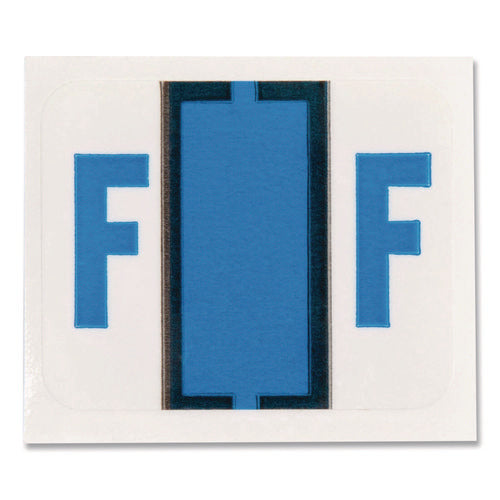Image of Smead A-Z Color-Coded End Tab Filing Labels, F, 1 X 1.25, White, 500/roll