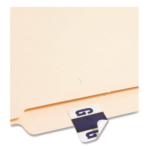 Image of Smead A-Z Color-Coded End Tab Filing Labels, G, 1 X 1.25, White, 500/roll