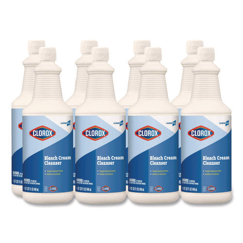 Image of Clorox® Bleach Cream Cleanser, Fresh Scent, 32 Oz Bottle, 8/carton