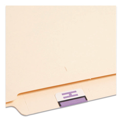 Image of Smead A-Z Color-Coded End Tab Filing Labels, H, 1 X 1.25, White, 500/roll