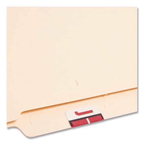 Image of Smead A-Z Color-Coded End Tab Filing Labels, J, 1 X 1.25, White, 500/roll