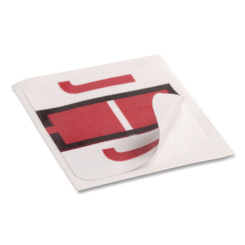 Image of Smead A-Z Color-Coded End Tab Filing Labels, J, 1 X 1.25, White, 500/roll