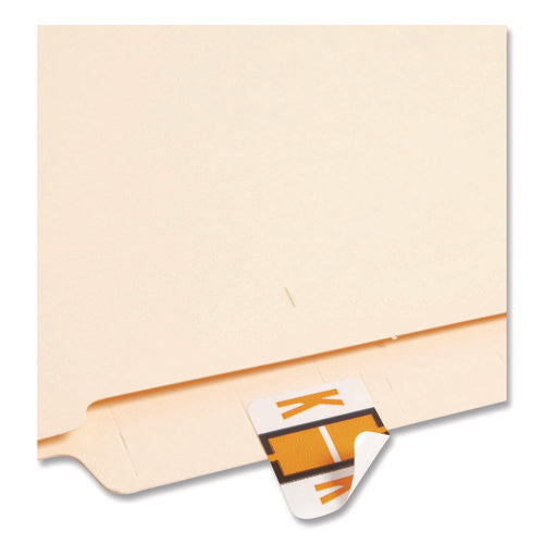 Image of Smead A-Z Color-Coded End Tab Filing Labels, K, 1 X 1.25, White, 500/roll