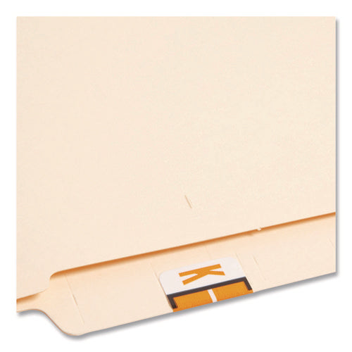 Image of Smead A-Z Color-Coded End Tab Filing Labels, K, 1 X 1.25, White, 500/roll