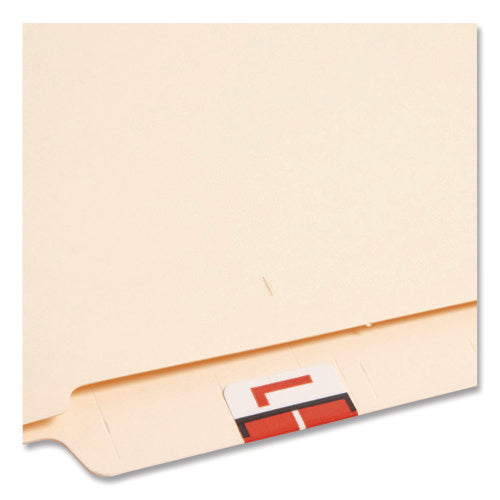 Image of Smead A-Z Color-Coded End Tab Filing Labels, L, 1 X 1.25, White, 500/roll