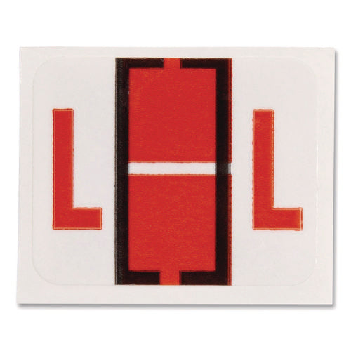 Image of Smead A-Z Color-Coded End Tab Filing Labels, L, 1 X 1.25, White, 500/roll