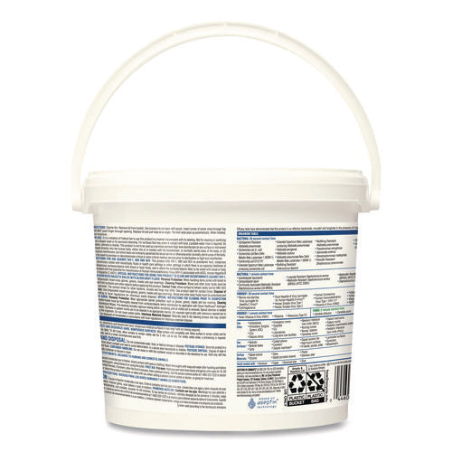 Image of Clorox Healthcare® Hydrogen Peroxide Cleaner Disinfectant Wipes, 12 x 11, Unscented, White, 185/Bucket, 2 Buckets/Carton