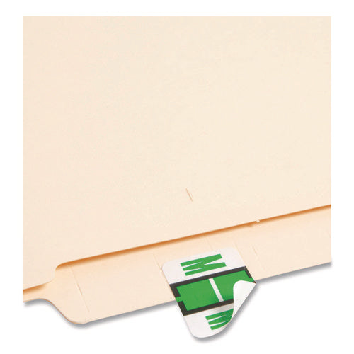 Image of Smead A-Z Color-Coded End Tab Filing Labels, M, 1 X 1.25, White, 500/roll