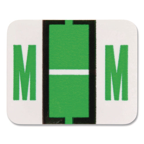 Image of Smead A-Z Color-Coded End Tab Filing Labels, M, 1 X 1.25, White, 500/roll