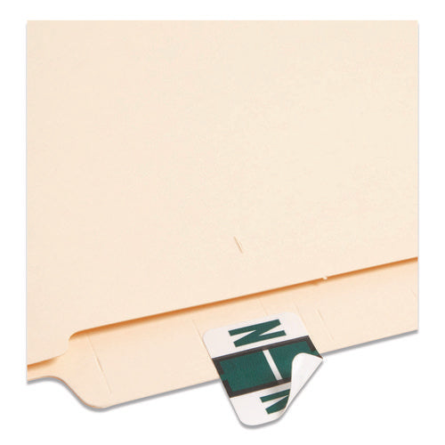 Image of Smead A-Z Color-Coded End Tab Filing Labels, N, 1 X 1.25, White, 500/roll