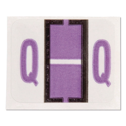 Image of Smead A-Z Color-Coded End Tab Filing Labels, Q, 1 X 1.25, White, 500/roll