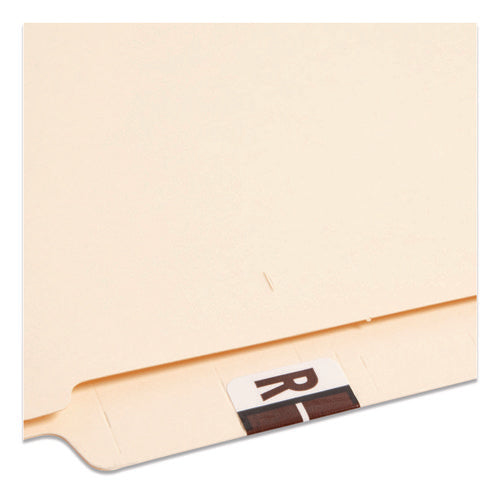 Image of Smead A-Z Color-Coded End Tab Filing Labels, R, 1 X 1.25, White, 500/roll