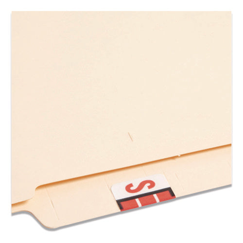 Image of Smead A-Z Color-Coded End Tab Filing Labels, S, 1 X 1.25, White, 500/roll