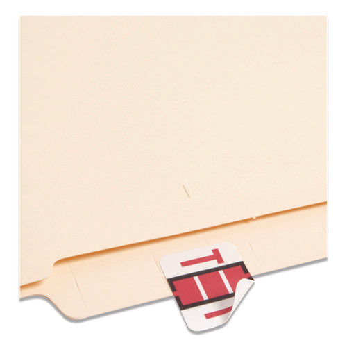 Image of Smead A-Z Color-Coded End Tab Filing Labels, T, 1 X 1.25, White, 500/roll