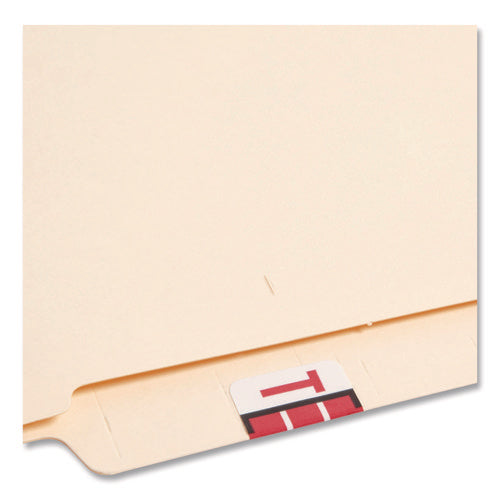 Image of Smead A-Z Color-Coded End Tab Filing Labels, T, 1 X 1.25, White, 500/roll