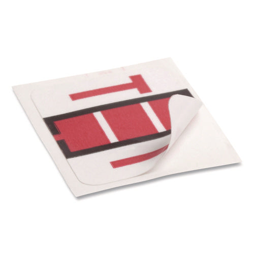 Image of Smead A-Z Color-Coded End Tab Filing Labels, T, 1 X 1.25, White, 500/roll