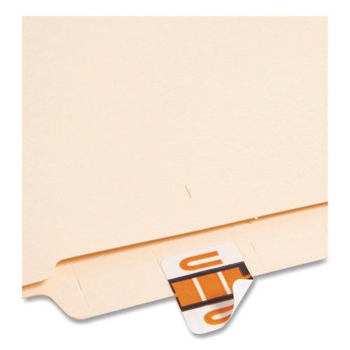 Image of Smead A-Z Color-Coded End Tab Filing Labels, U, 1 X 1.25, White, 500/roll