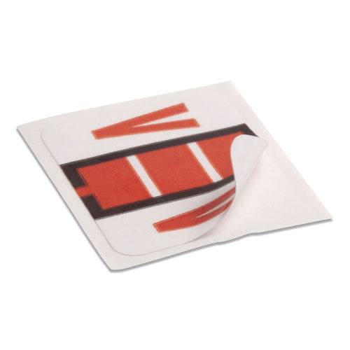Image of Smead A-Z Color-Coded End Tab Filing Labels, V, 1 X 1.25, White, 500/roll