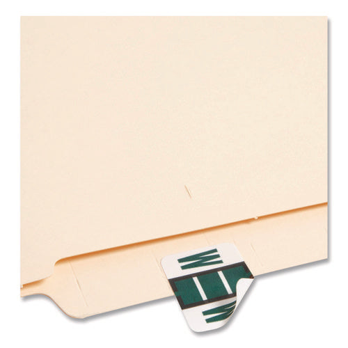 Image of Smead A-Z Color-Coded End Tab Filing Labels, W, 1 X 1.25, White, 500/roll