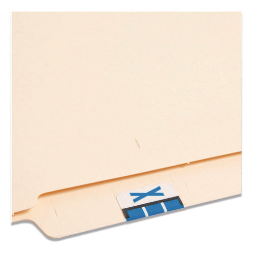 Image of Smead A-Z Color-Coded End Tab Filing Labels, X, 1 X 1.25, White, 500/roll